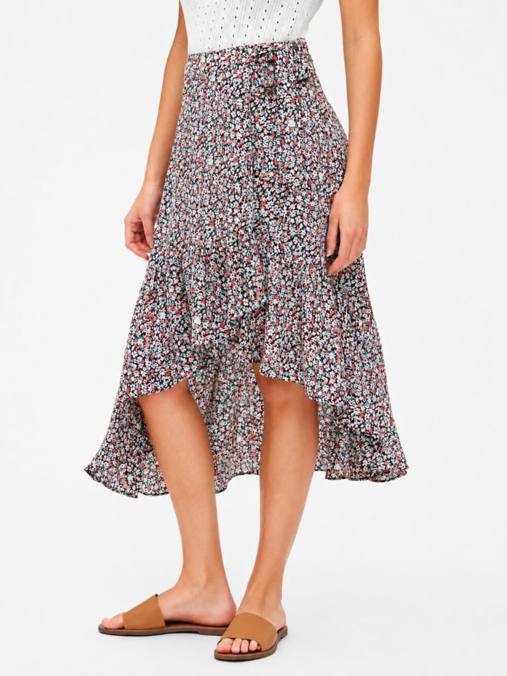 NWT GAP Ditsy Floral Wrap Midi Skirt Large